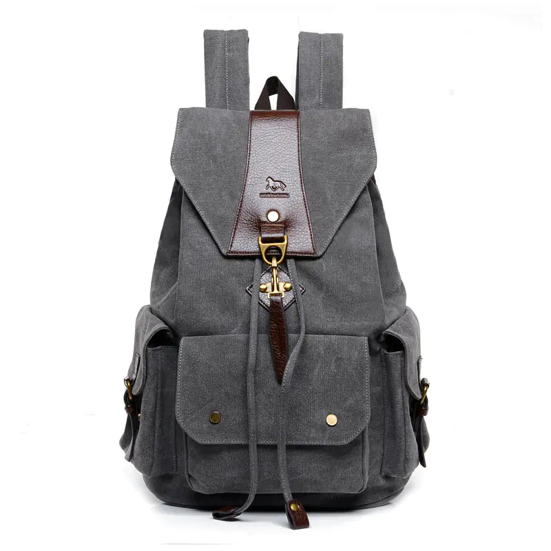 Retro Male Outdoor Canvas Travel Backpack