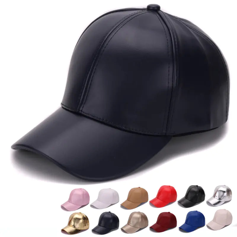 Leather Duckbill Cap and Travel Baseball Hat