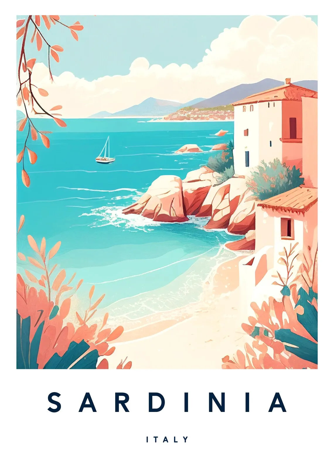 Florence Italy Europe TraveI City Landscape Poster Amalfi Rome Tuscany Sardinia Canvas Print Painting Wall Art Office Home Decor