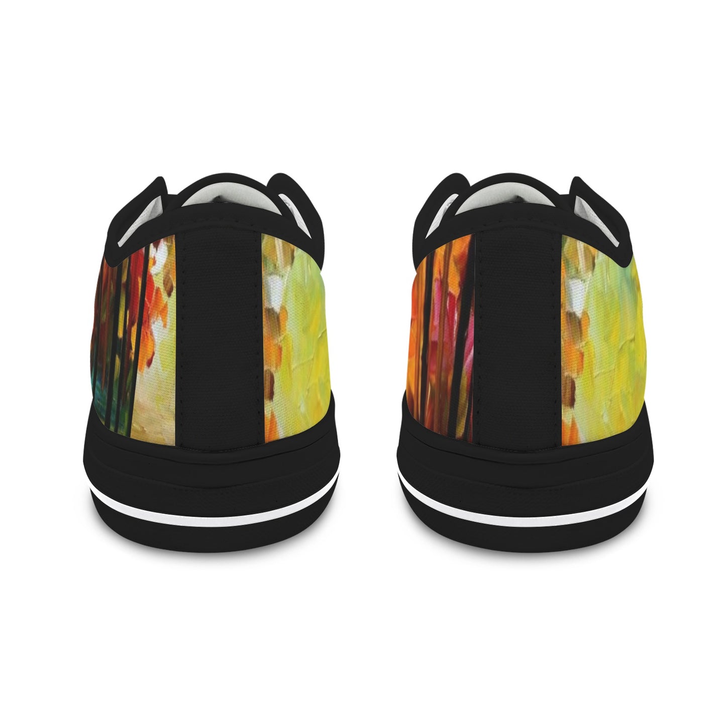 Autumn Walk Abstract Painting Low-Top Women's Shoes