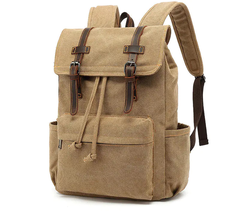 Vintage Crazy Horse Leather Men's Travel Backpack