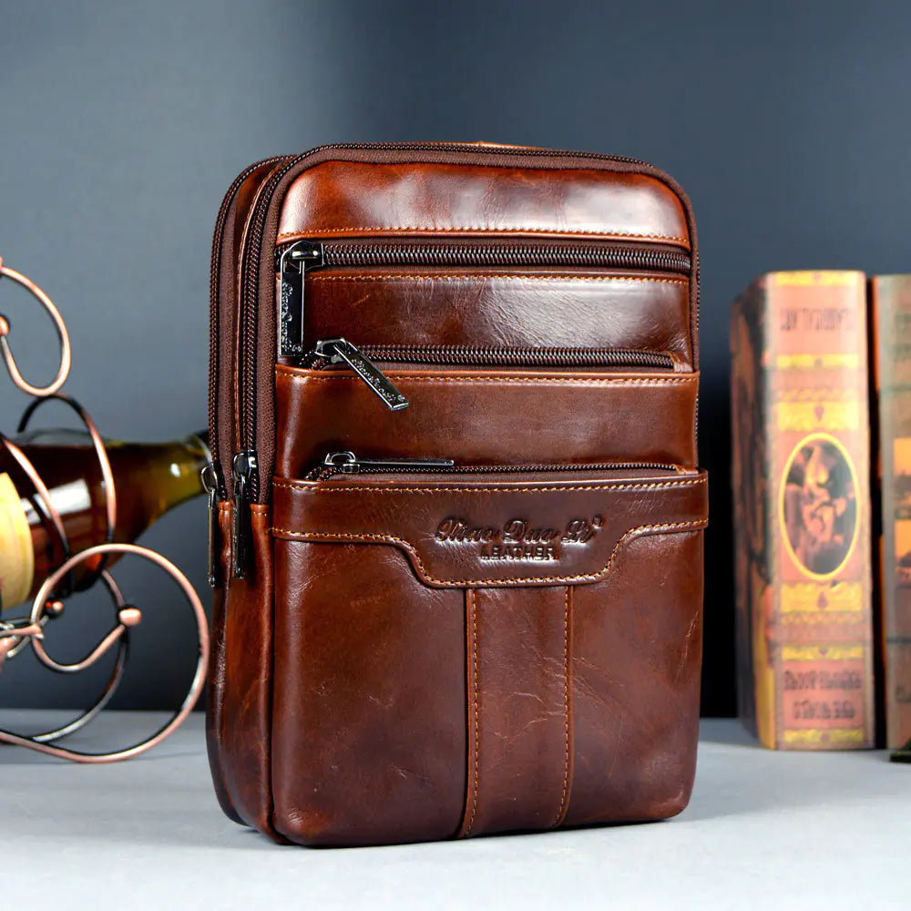 Genuine Leather Men's Crossbody Bag