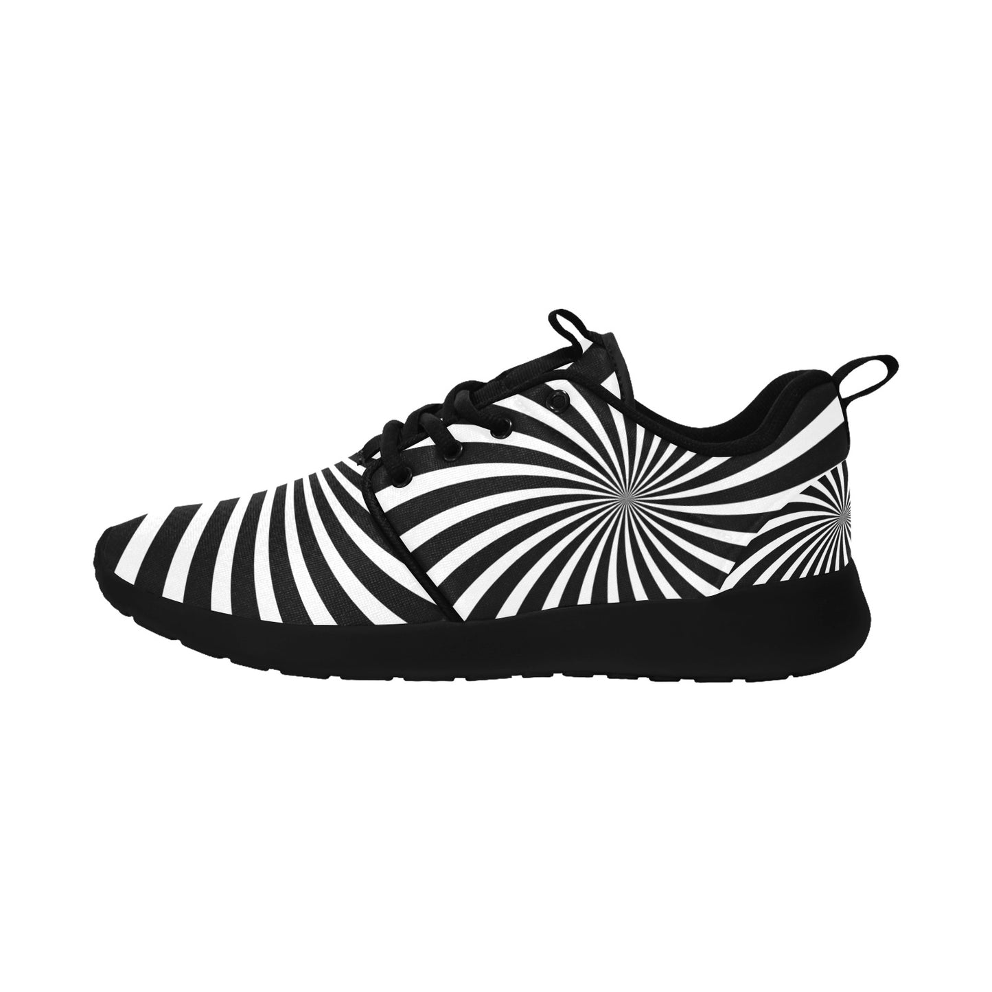 🔥 Black &amp; White Chaos 🖤🤍 | Psychedelic Zebra Spiral Sneakers for Men
