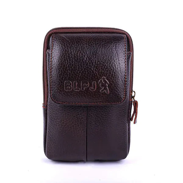 Vintage Genuine Leather Multifunctional Waist Bag for Men