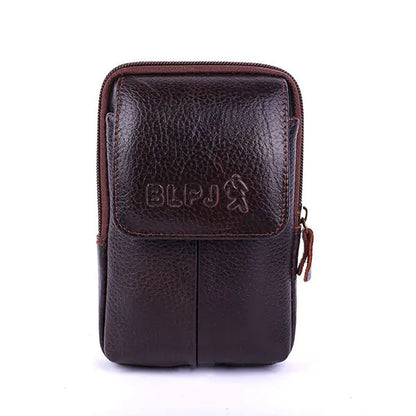 Vintage Genuine Leather Multifunctional Waist Bag for Men