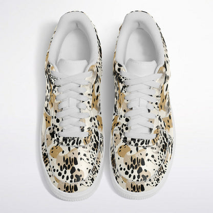 Core Low Shoes, Leopard Print Sneakers, Animal Pattern Low Tops, Seamless Wild Style Shoes, Custom Shoes