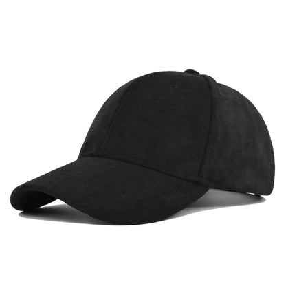 Solid Color Suede Soft Top Baseball Cap for Outdoors Lambswool Baseball Hat