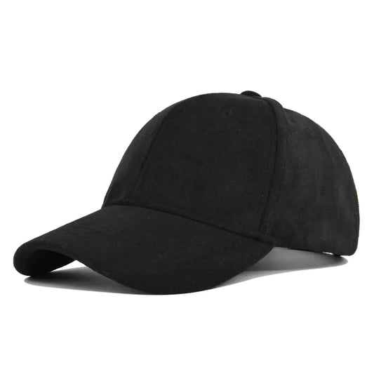 Solid Color Suede Soft Top Baseball Cap for Outdoors Lambswool Baseball Hat