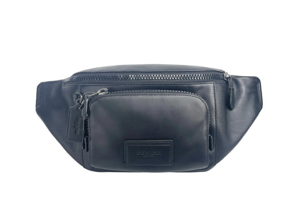 Coach Black Leather Track Leather Belt Bag