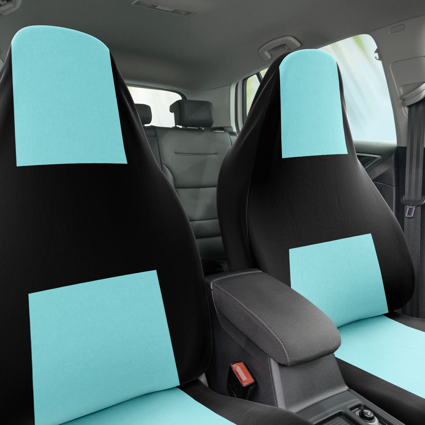 Mint Green & Black Classy Car Seat Covers