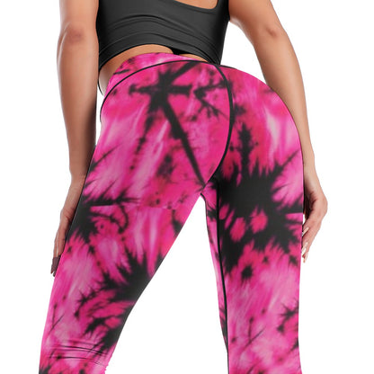 Pink & Black Sports Yoga Pants