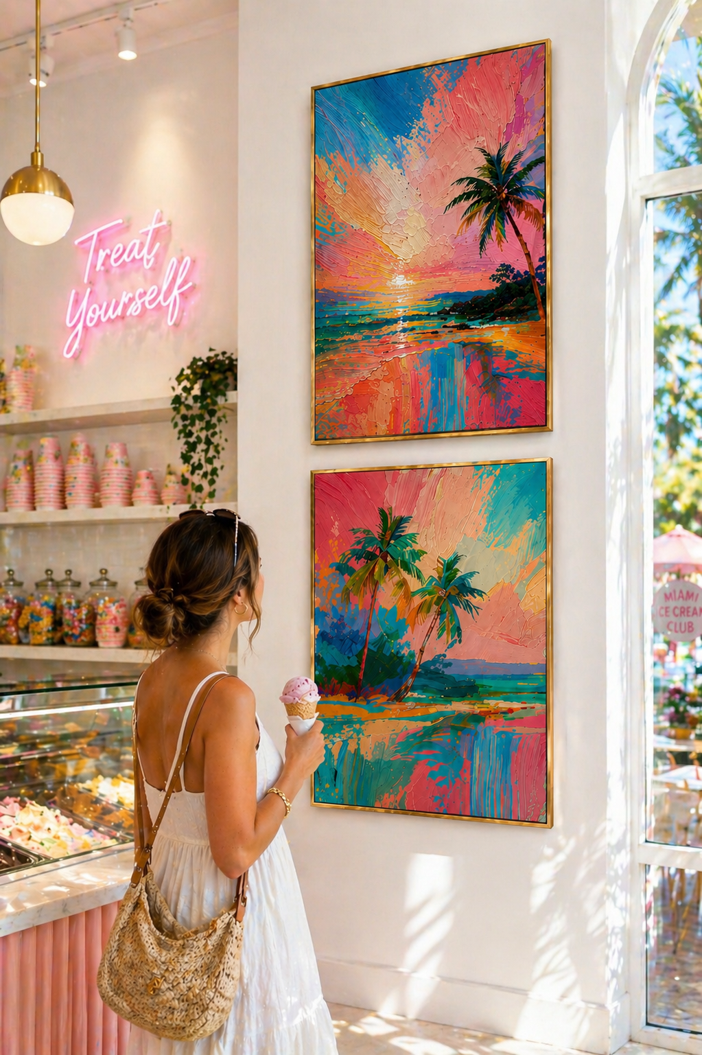 Calm Coastal Wall Art Printable • Beach Nursery Decor • Pastel Ocean Sunset Print • Tropical Art