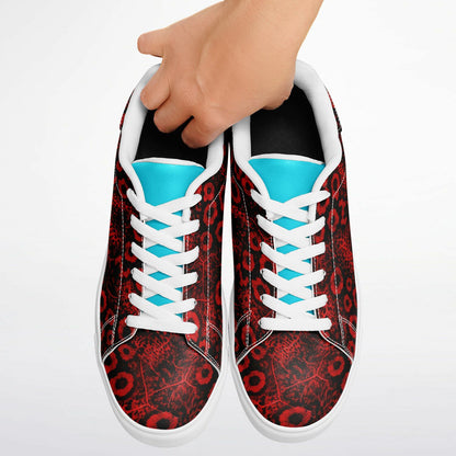 VENOM DROP – Red/Black Animal Print w/ Cyan Accent