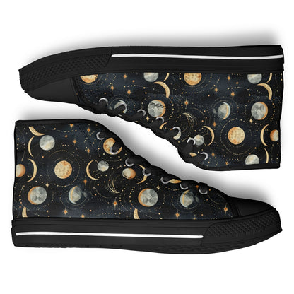 Urban Peak High Top Shoes #moon-phases #moon #space #galaxy #stars #detailed #pattern #seamless #background