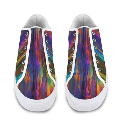 Multi-Color Low Top Women’s Sneakers – Bold Street Style Statement Shoes