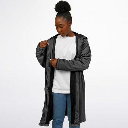 Dark Gray long hoodie with zipper, Warm hooded sweatshirt Unisex, Oversized jacket, Plus sized available copy