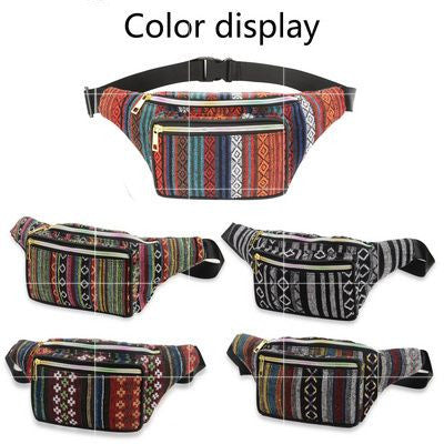 Bohemian Style Waist Bag for Outdoor Sports