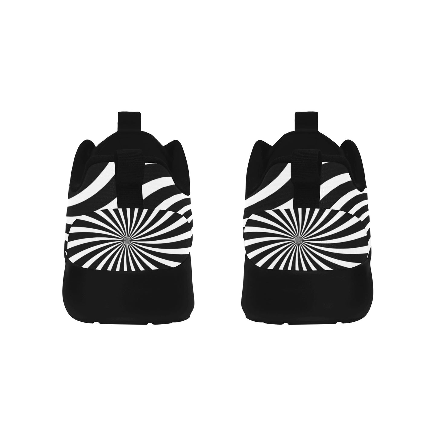 🔥 Black &amp; White Chaos 🖤🤍 | Psychedelic Zebra Spiral Sneakers for Men
