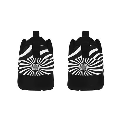 🔥 Black &amp; White Chaos 🖤🤍 | Psychedelic Zebra Spiral Sneakers for Men