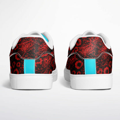 VENOM DROP – Red/Black Animal Print w/ Cyan Accent