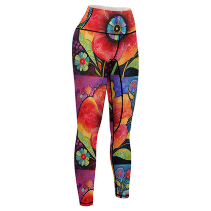 Women's Flower Sports Yoga Pants
