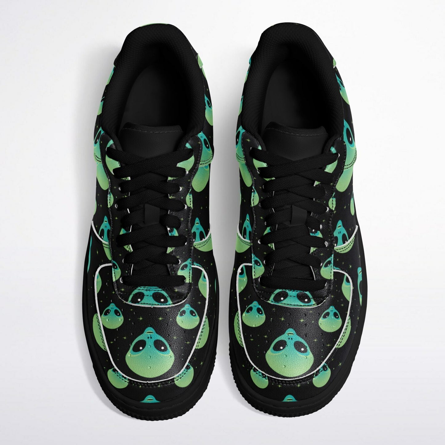 👽 Alien Skull Low-Top Sneakers – Sci-Fi Streetwear Vibes - Custom Design