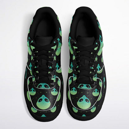 👽 Alien Skull Low-Top Sneakers – Sci-Fi Streetwear Vibes - Custom Design