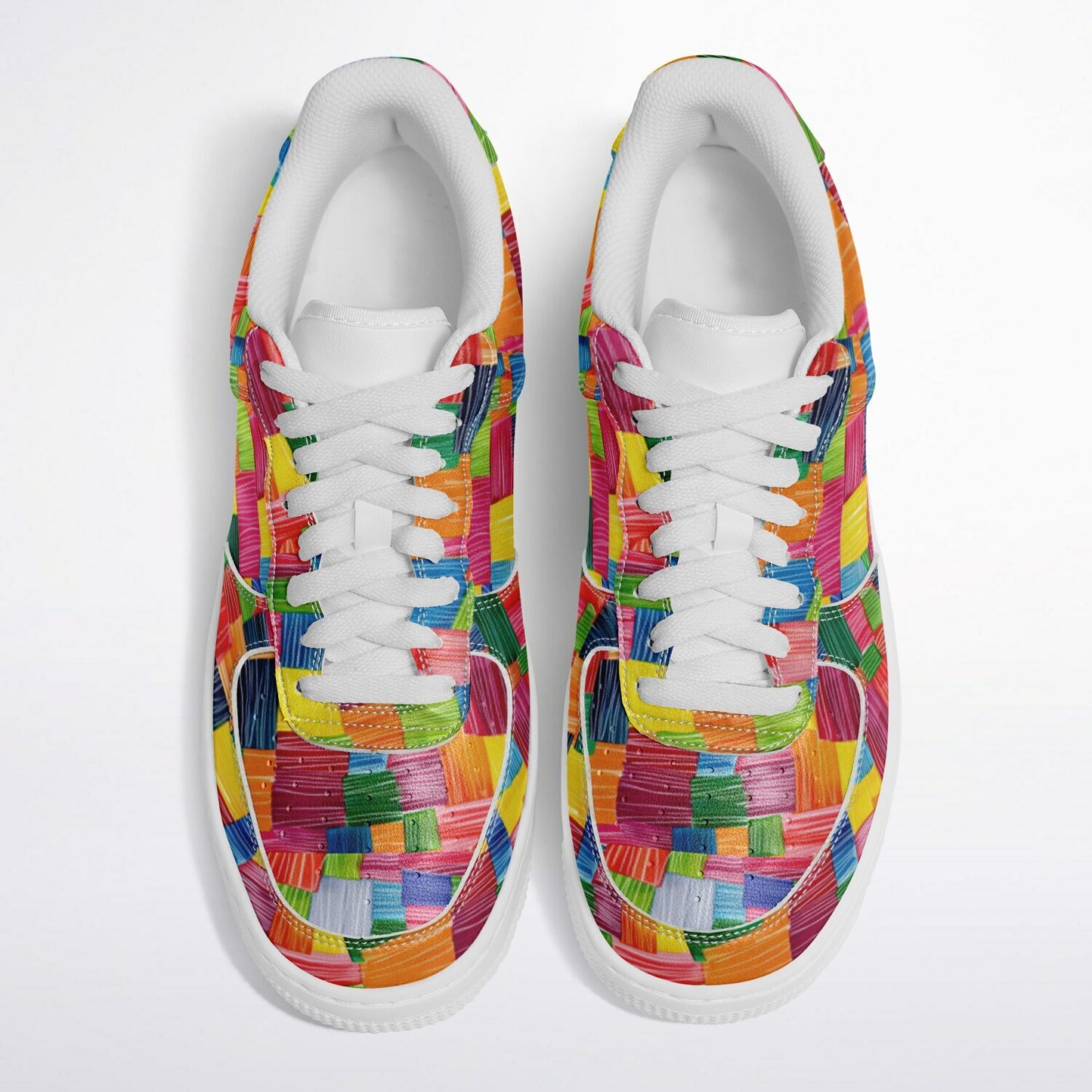 Low Top Shoes, Multi-Colored Sneakers, Custom Fashion Low Tops, Unique Artistic Streetwear