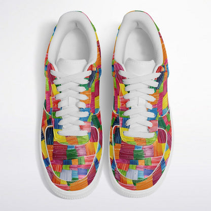 Low Top Shoes, Multi-Colored Sneakers, Custom Fashion Low Tops, Unique Artistic Streetwear