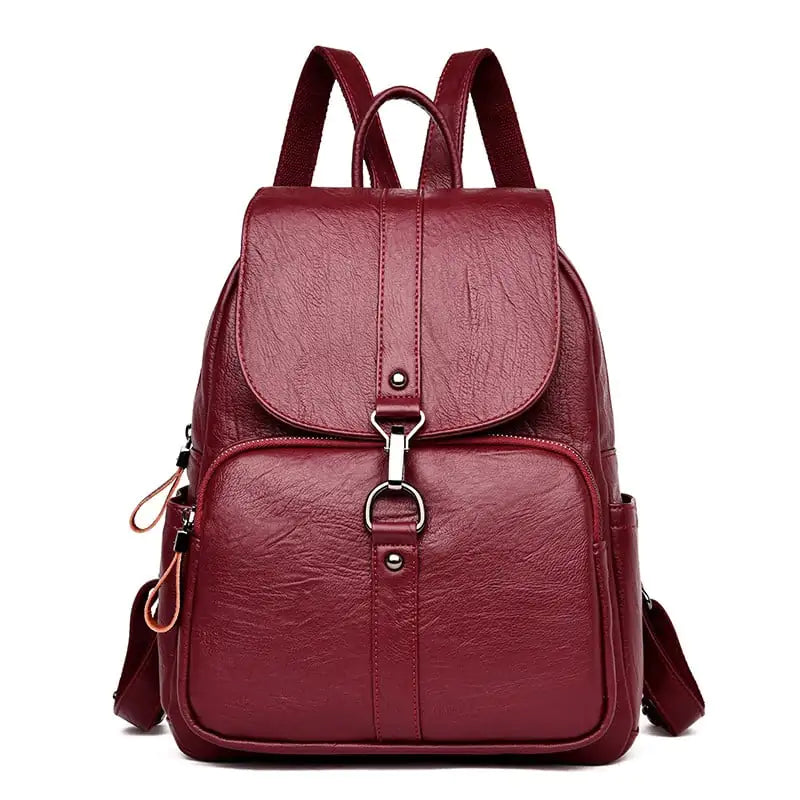 Multi-functional Anti-Theft Leather Backpack for Women
