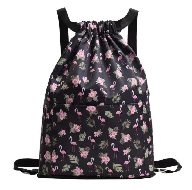 Drawstring Canvas Backpack