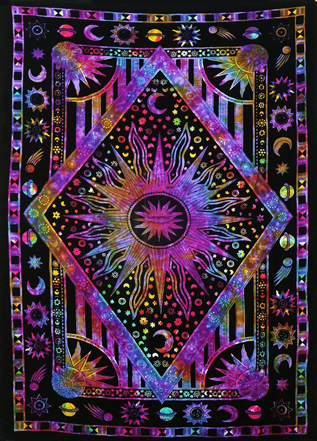 Sun & Moon Tapestry | Bohemian Celestial Wall Art for Cozy Spaces