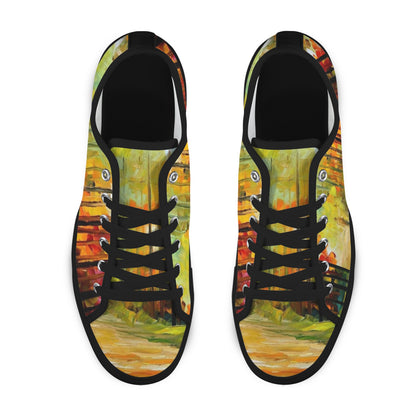 Autumn Walk Abstract Painting  Low-Top Women's Shoes