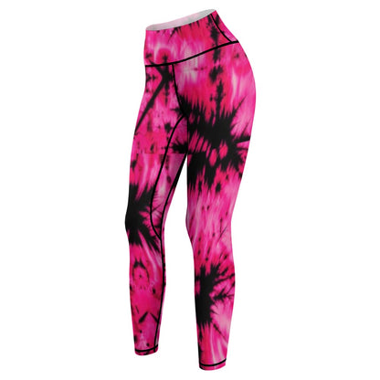 Pink & Black Sports Yoga Pants