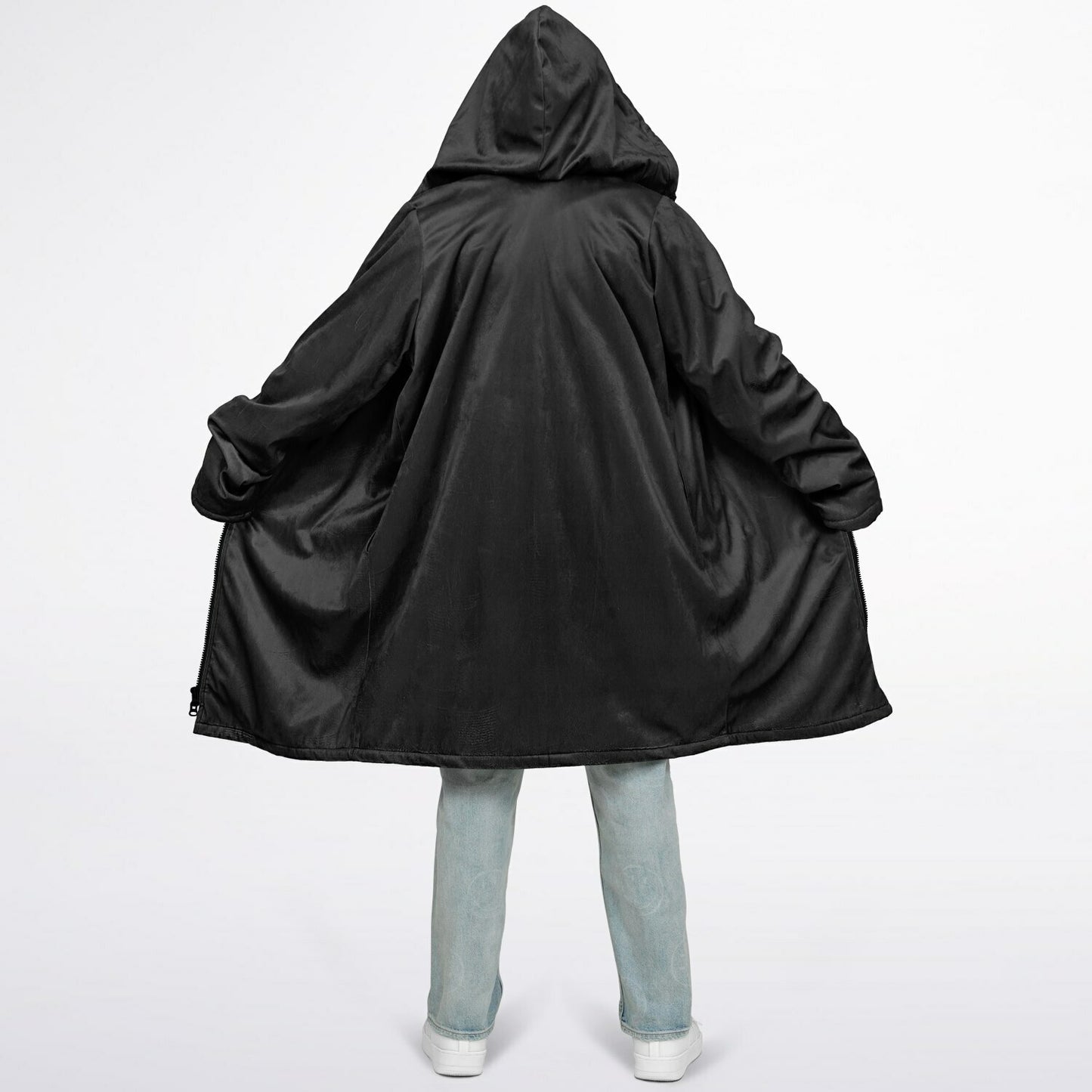 Dark Gray long hoodie with zipper, Warm hooded sweatshirt Unisex, Oversized jacket, Plus sized available copy