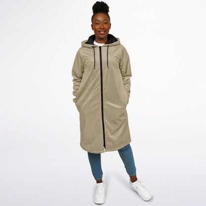 Long Zipper Fleece Hooded Sweatshirt | Maxi Hoodie | Lined Extra Long | Alternative Hoodie  copy