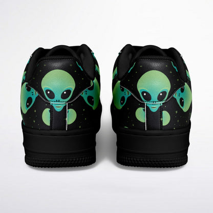 👽 Alien Skull Low-Top Sneakers – Sci-Fi Streetwear Vibes - Custom Design