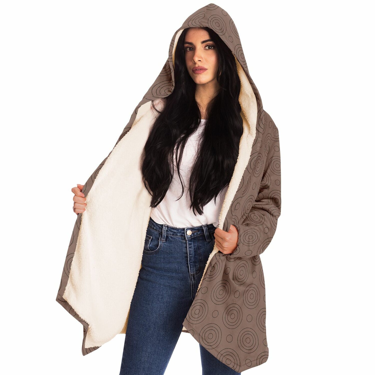 Warm Cloak Hoodie Brown