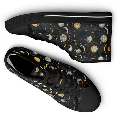 Urban Peak High Top Shoes #moon-phases #moon #space #galaxy #stars #detailed #pattern #seamless #background