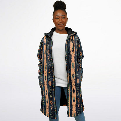 Mens Boho Style Zipper Cloak Tribal Abstract Art Boho Street Style