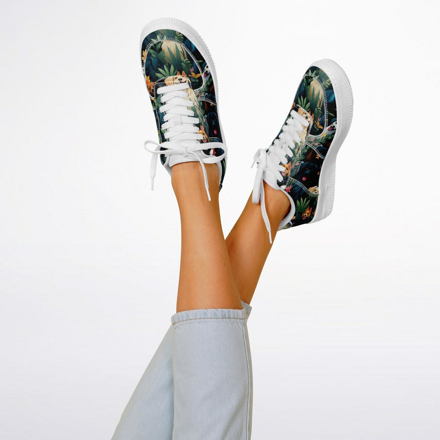 Low Top Shoes - #dogs#colorful-dogs#creative-dogs#dogs-background#background