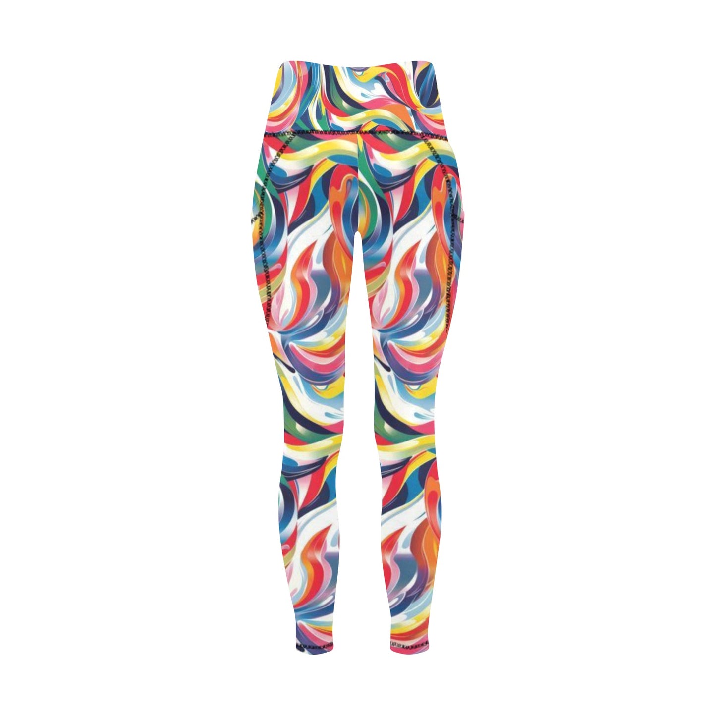 Multi Color Leggings with Pockets
