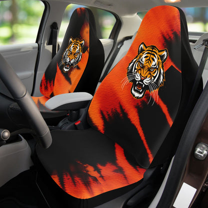 Black & Orange Bengal Car Seat Covers Cincinnati