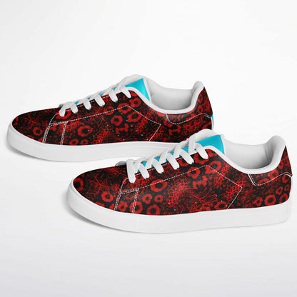 VENOM DROP – Red/Black Animal Print w/ Cyan Accent