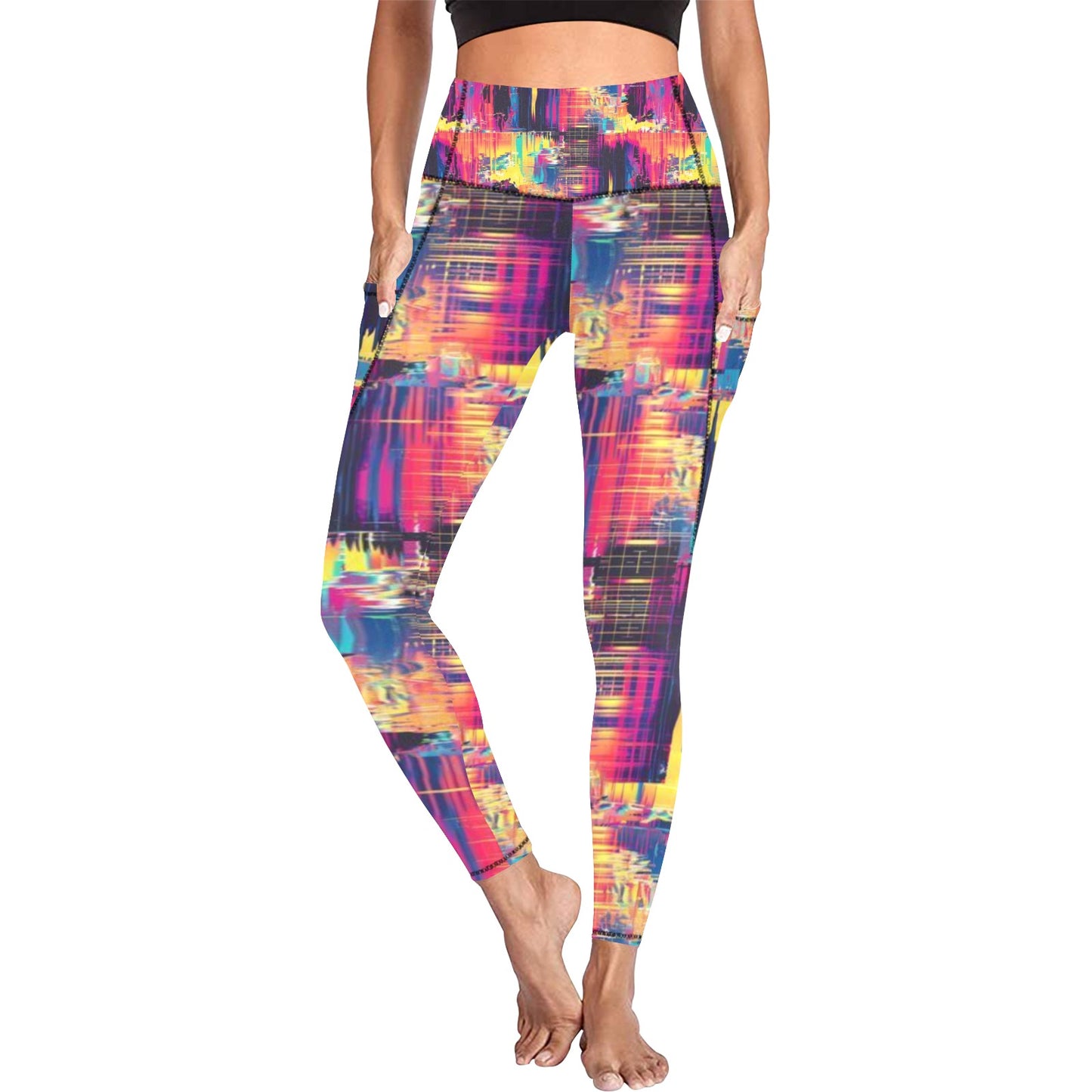 Multicolor Leggings with Pockets