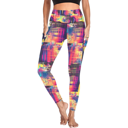 Multicolor Leggings with Pockets