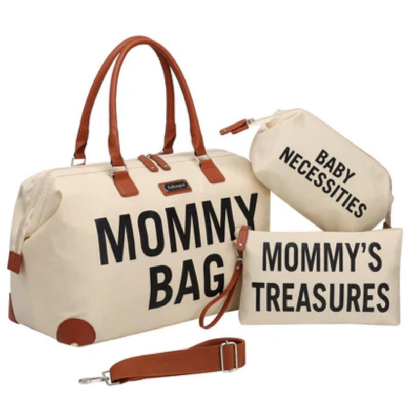 Childhome The Original Mommy Bag Large Baby Diaper Bag Mommy Hospital Bag Large Tote Bag Mommy Travel Bag Baby Bag Tote Pregnancy Must Haves (Pink)