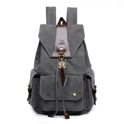 Retro Male Outdoor Canvas Travel Backpack
