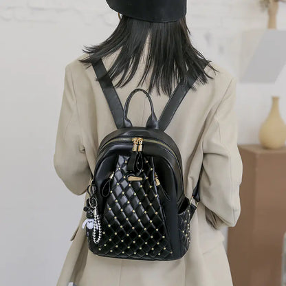 Large Capacity Soft Leather Backpack