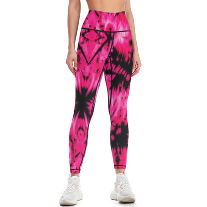 Pink & Black Sports Yoga Pants